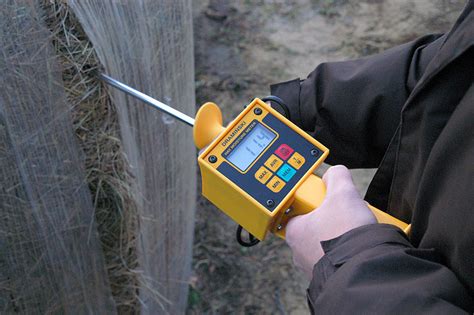 custom hay bale moisture meter|hay temperature and moisture tester.